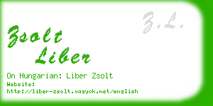 zsolt liber business card